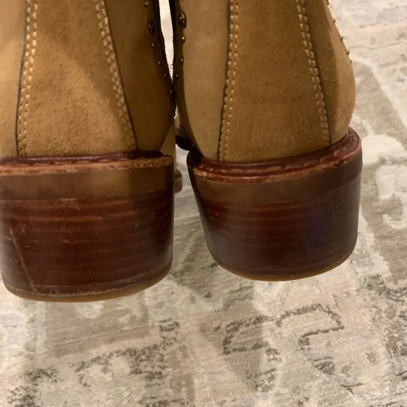 Coach Tan Suede Ankle Boots